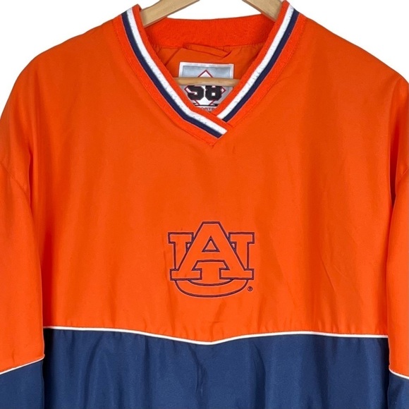 Vintage Auburn Tigers Embroidered 58 Sports Orange Pullover Windbreaker Size XL - Picture 4 of 14